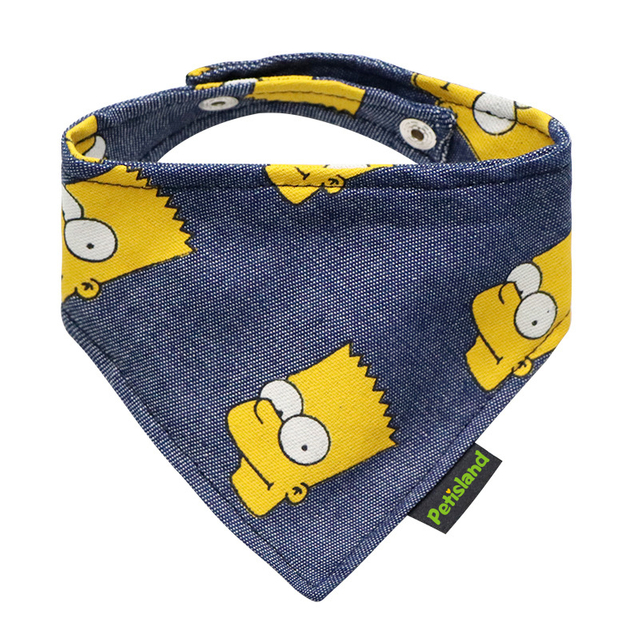 Cartoon Cute Pattern Polyester Cotton Dog Bandana