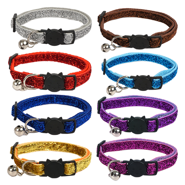 Comfortable Cotton Webbing Cat Collar with Little Bell