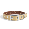 Metal Decoration PU Leather Pet Dog Collar Double Sides Leather Easy To Clean