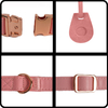 Lovely Customized Color Micro-fiber Leather Pet Dog Collar with Air Tag GPS Holder