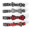 Cute Small Bulldog Bowtie Cotton Pet Dog Collar for Mini Breed