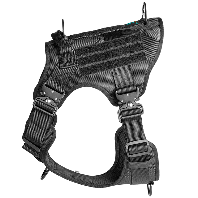 Army Style Tactical Dog Harness for Outdoor Activities with EVA Padded 800D Oxford Waterproof